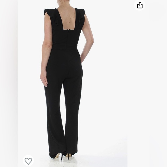 Bar III women’s ruffled v-neck jumpsuit - pre-owned (size 10) - Picture 2 of 5